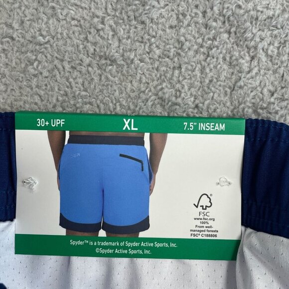 NEW Spyder Men's XL Swim Shorts Blue With 7.5" Inseam & Quick Dry - Picture 5 of 9